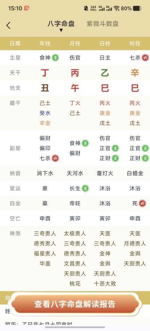 【原创解锁】周易八字排盘测算🔥解锁会员🔥专业八字命盘 - 帖子图片2